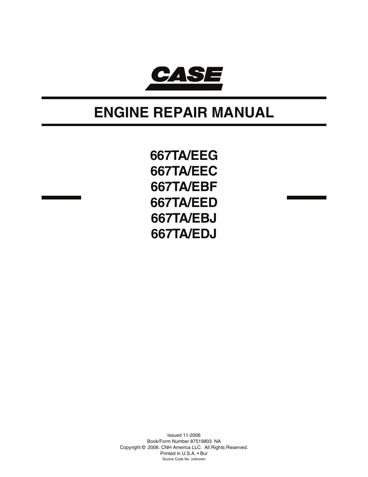 667TAEEG 667TAEEC 667TAEBF  667TAEBJ 667TAEDJ 667TAEED ENGINE Service manual